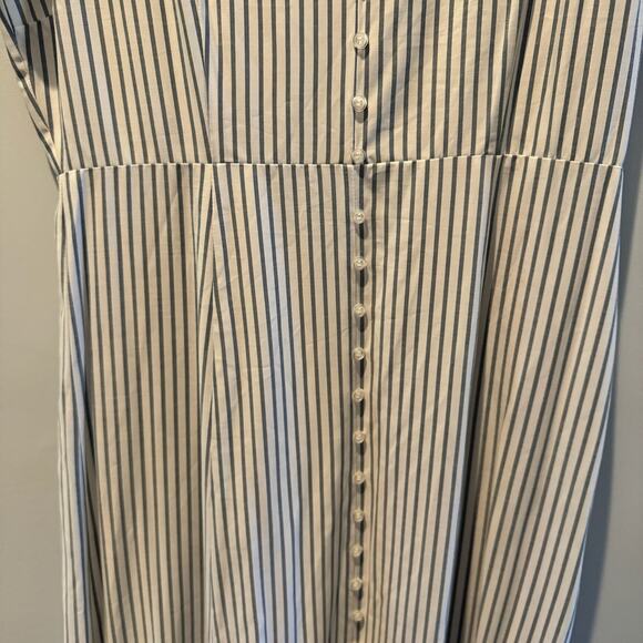 Gianni Bini Romantic Lara Stripe Flutter Sleeve Maxi Dress | Size 12 - Picture 6 of 14